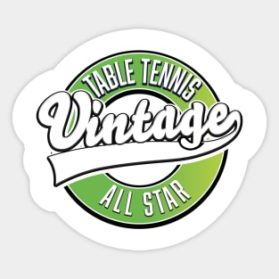 Table Tennis Vintage All Star logo Sticker